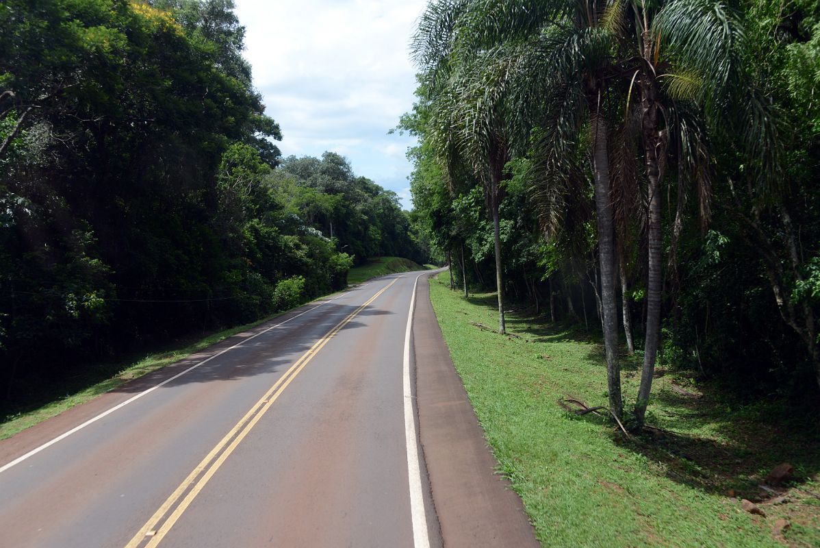07 A Bus Takes You From The Entrance On a Tree Lined Road Towards Brazil Iguazu Falls